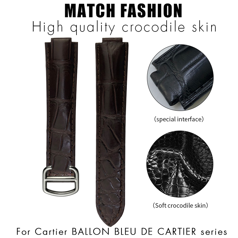 Bracelet de montre en cuir de  - Cartier Watch Ballon Bleu avis et prix