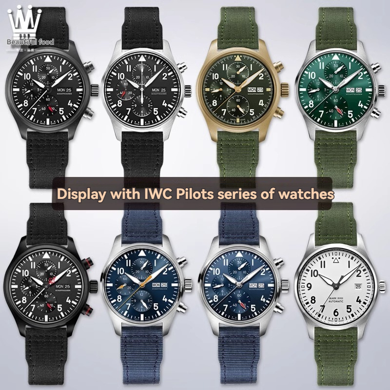 Bracelet bleu-vert de haute qu - Leather Watch Band Men avis et prix