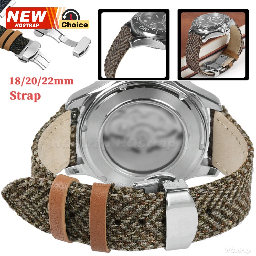 Bracelet en nylon tweed avec f - Butterfly Clasp Deployant avis et prix